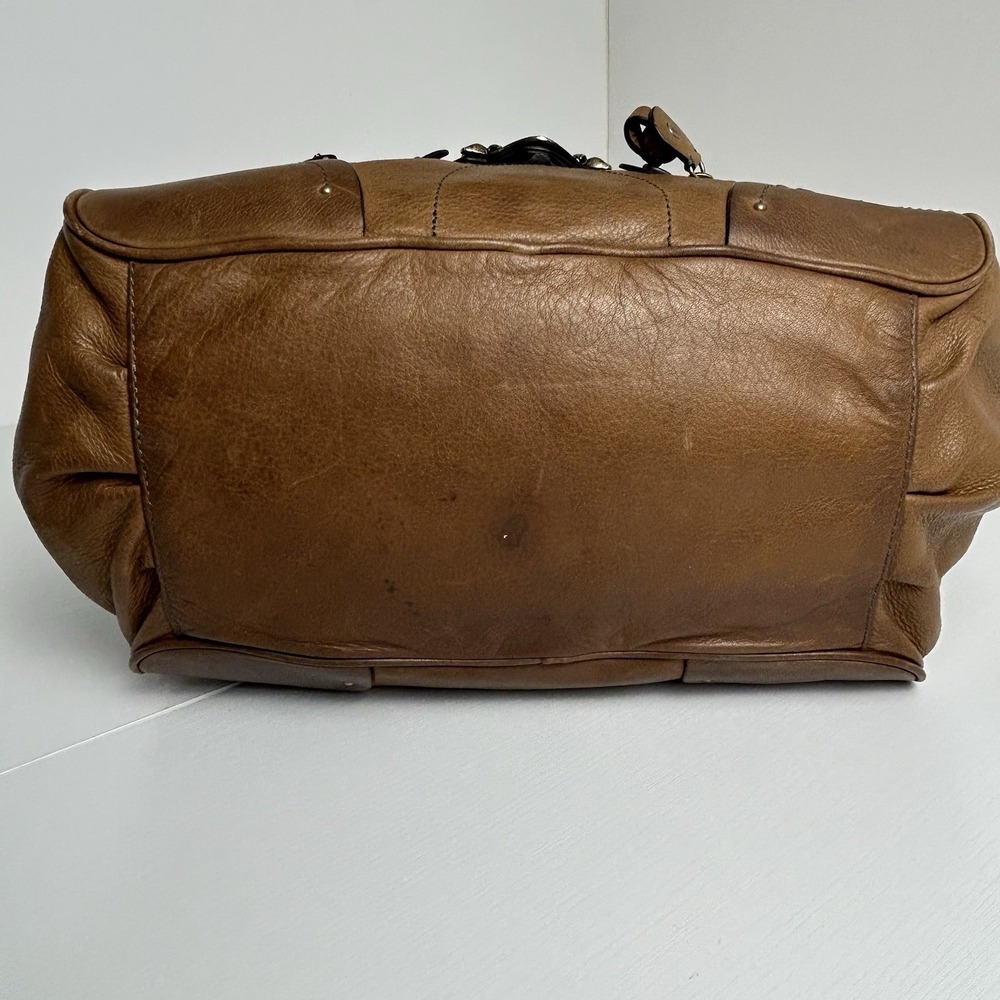 Vintage Juicy Couture Tan Brown Leather Shoulder Bag Y2K - Picture 4 of 16